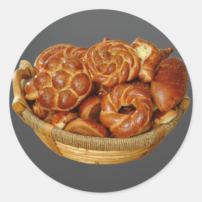 Bread Basket Classic Round Sticker (Front)
