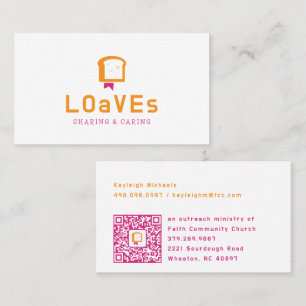 Bread Bible Logo   Christian Food Ministry Business Card