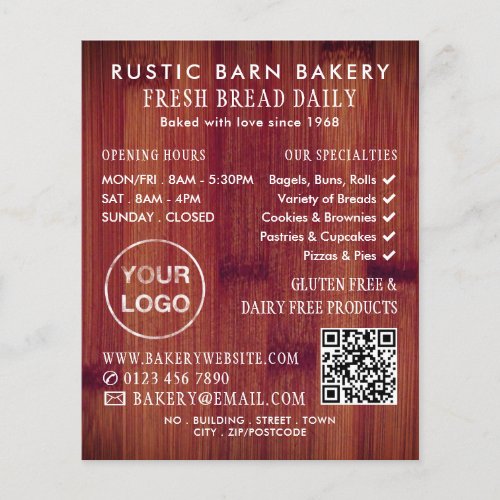 Bread Board Bakers Bakery Store Advertising Flyer