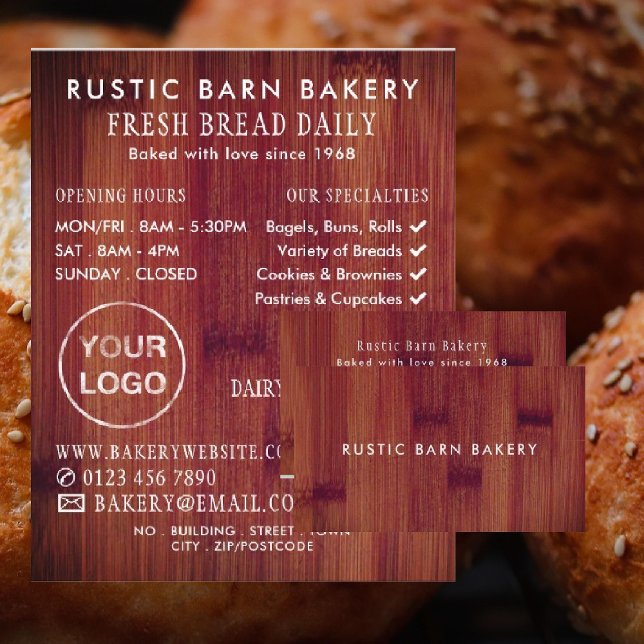 Bread Board, Bakers, Bakery Store Business Card (Creator Uploaded)