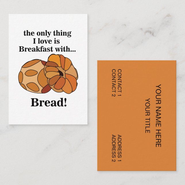 Bread Breakfast Bakery Business Card (Front/Back)