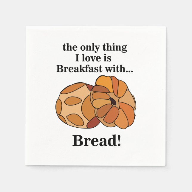 Bread Breakfast Bakery Party Napkins (Front)