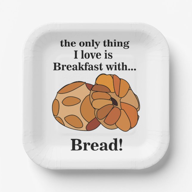 Bread Breakfast Bakery Party Paper Plates (Front)