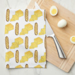 Bread Butter Baguette French Bakery Loaf Foodie Kitchen Towel<br><div class="desc">Design features an original marker illustration of a classic food pairing: bread and butter. A boulangerie classic! This baguette French bakery bread and stick of butter foodie illustration is also available on other products. Don't see what you're looking for? Need help with customization? Contact Rebecca to have something designed just...</div>