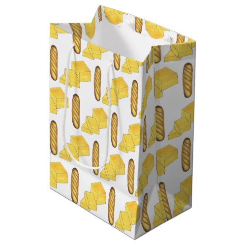 Bread Butter Baguette French Bakery Loaf Foodie Medium Gift Bag