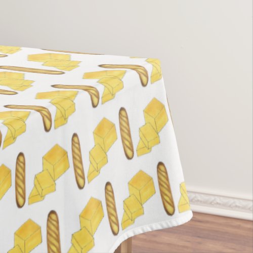 Bread Butter Baguette French Bakery Loaf Foodie Tablecloth