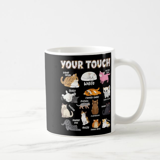 Bread Cats Variety Punny Cartoon Kitty Design  Coffee Mug (Right)