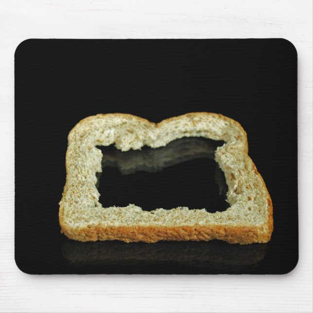 Bread Crust on Black Mouse Pad (Front)