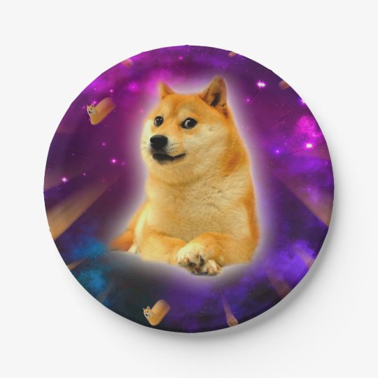 bread - doge - shibe - space - wow doge paper plate | Zazzle.com