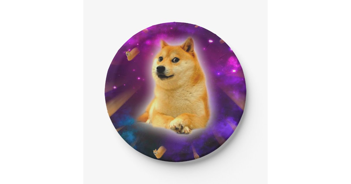 bread - doge - shibe - space - wow doge paper plate | Zazzle.com