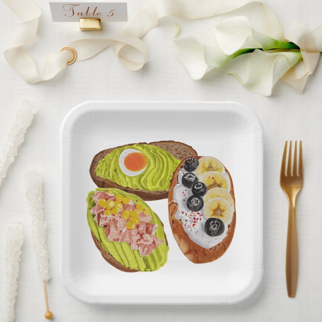 Bread for handmade. paper plates (Wedding)