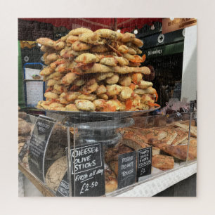 Bread for Sale, Borough Market, London, UK Jigsaw Puzzle