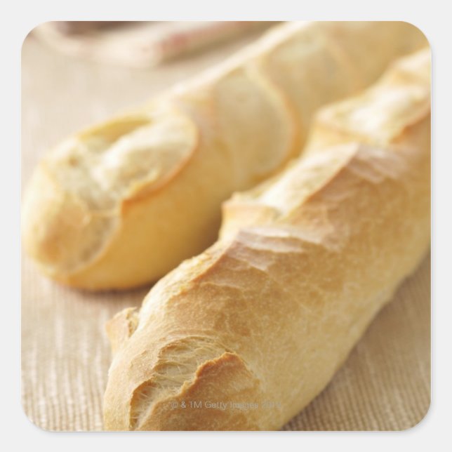 Bread, french stick square sticker (Front)