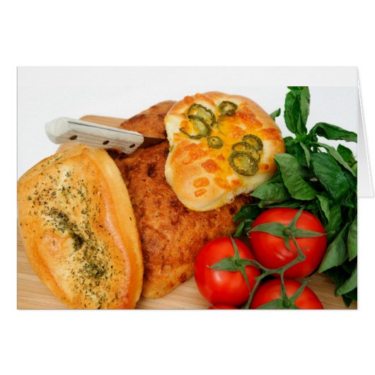 Bread Herbs Tomatoes Cards (Front Horizontal)