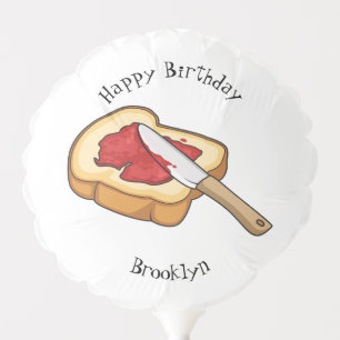 Bread & jam cartoon illustration balloon