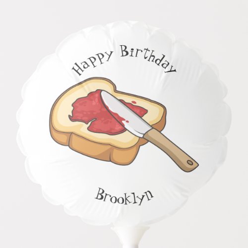 Bread  jam cartoon illustration  balloon