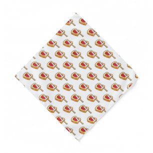 Bread & jam cartoon illustration  bandana