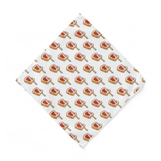 Bread & jam cartoon illustration  bandana (Front)