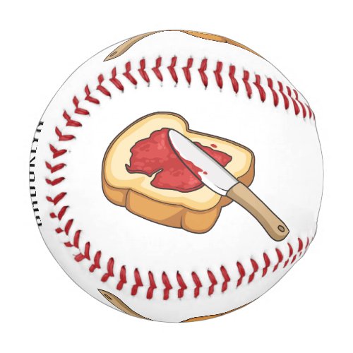 Bread  jam cartoon illustration  baseball