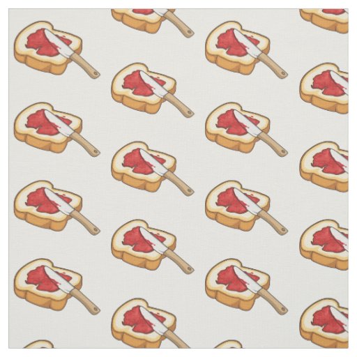 Bread & jam cartoon illustration fabric