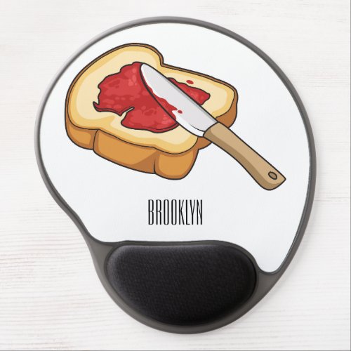 Bread  jam cartoon illustration  gel mouse pad