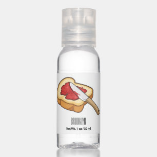 Bread & jam cartoon illustration hand sanitizer