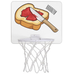 Bread & jam cartoon illustration  mini basketball hoop