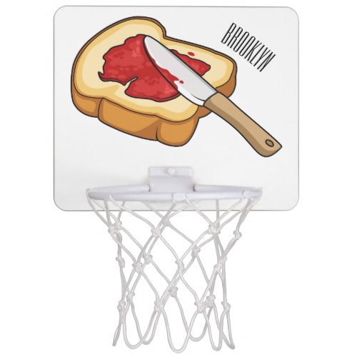 Bread  jam cartoon illustration  mini basketball hoop