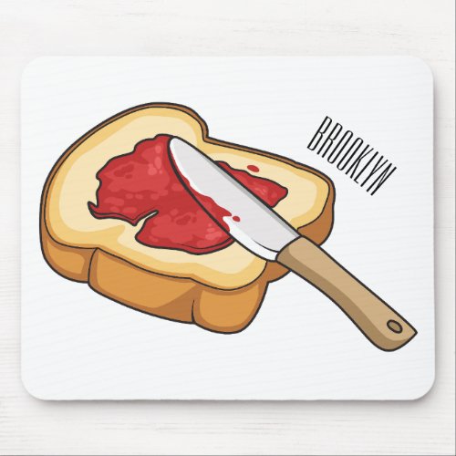 Bread  jam cartoon illustration mouse pad