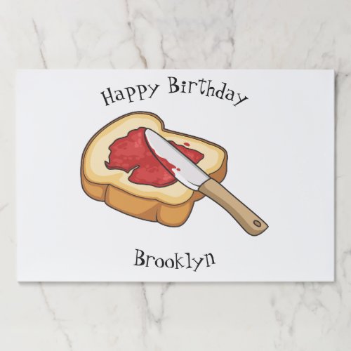 Bread  jam cartoon illustration  paper pad