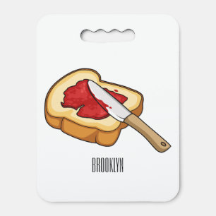Bread & jam cartoon illustration seat cushion