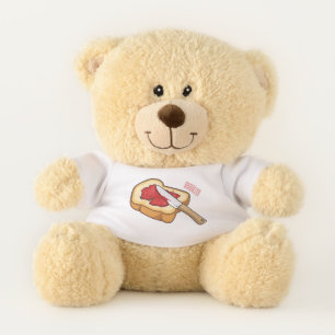 Bread & jam cartoon illustration   teddy bear