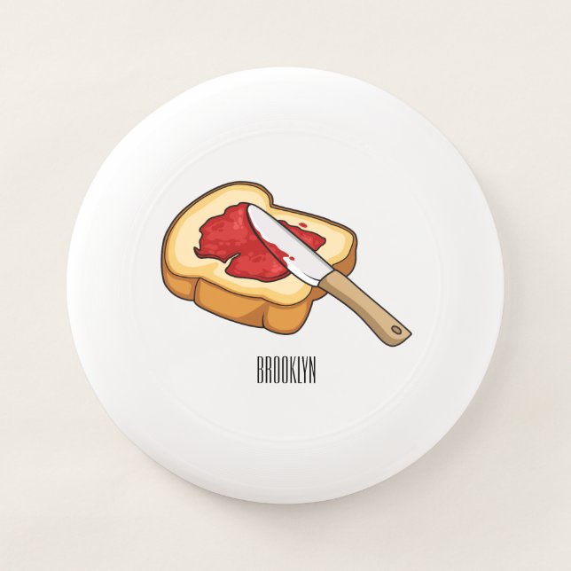 Bread & jam cartoon illustration  Wham-O frisbee (Front)