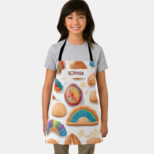 Bread loaf Retro Colorful Personalized Pattern Apron