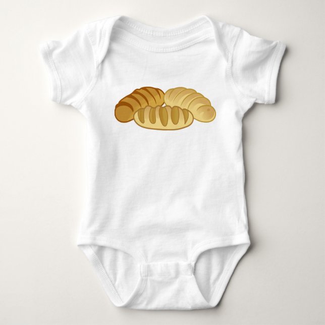 Bread Loaves Baby Bodysuit (Front)