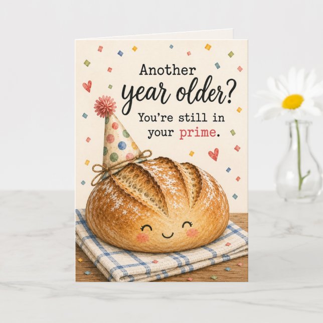 Bread Lover Birthday Greeting Card (Small Plant)