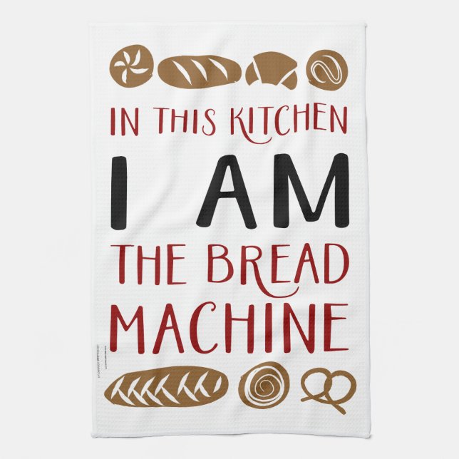 Bread Machine Baking Kitchen Towel (Vertical)