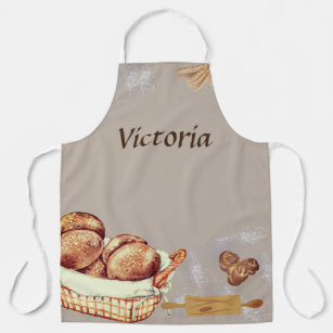 Bread Making Large All Over Print Apron 