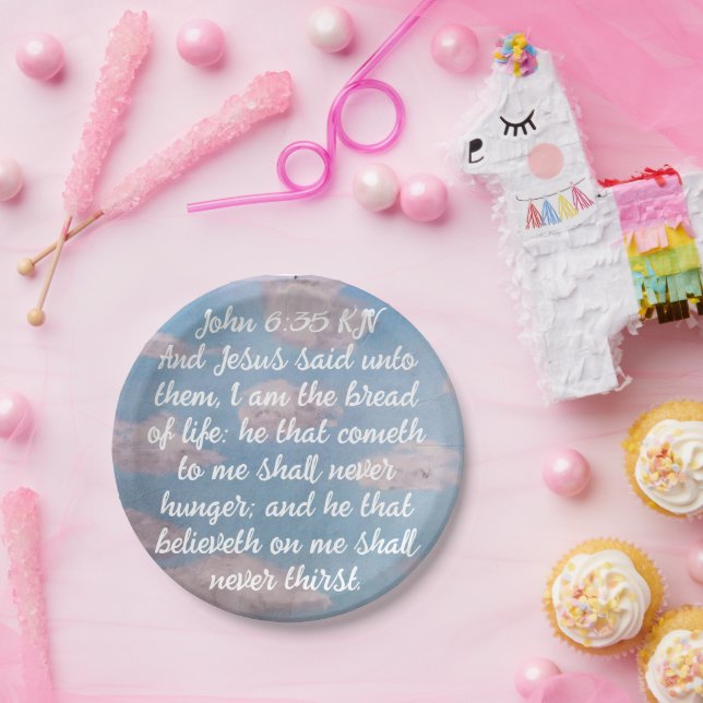 bread of life scripture paper plates (Party)