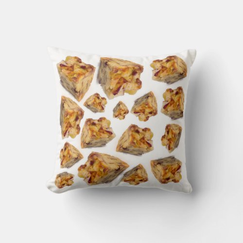 Bread pudding pattern  throw pillow