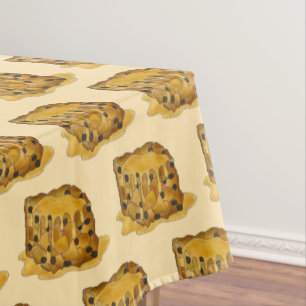 Bread Pudding Vanilla Sauce British Food Dessert Tablecloth