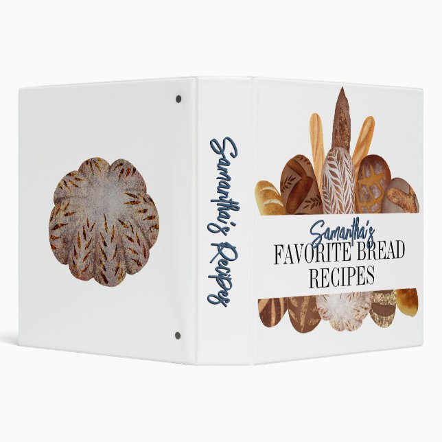 Bread Recipe 3 Ring Binder (Background)