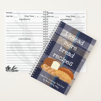 Bread Recipes Spiral Notebook by NightOwlsMenagerie at Zazzle