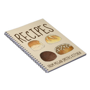 Bread Rolls Recipes Personalized Cooking Kitchen Notebook
