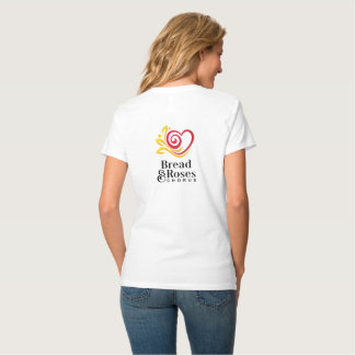 Bread & Roses Women's White Vneck Shirt