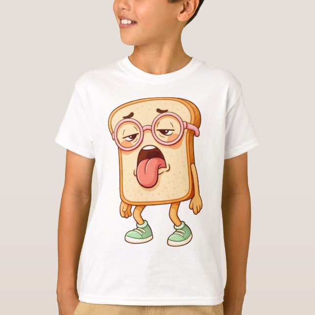 Bread Tony Tired Mood – Funny Bread T-Shirt (Front)