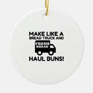 Bread Truck Haul Ceramic Ornament