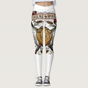  Bread Winner Sourdough Tattoo Flash Funny Baker  Leggings