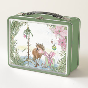 Breadbox / Lunchbox with horse demolition