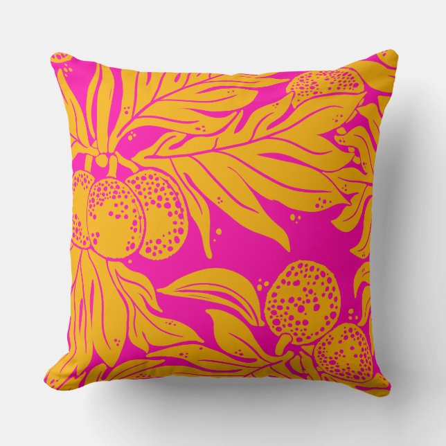 Breadfruit Pattern classic color scheme Throw Pillow (Front)
